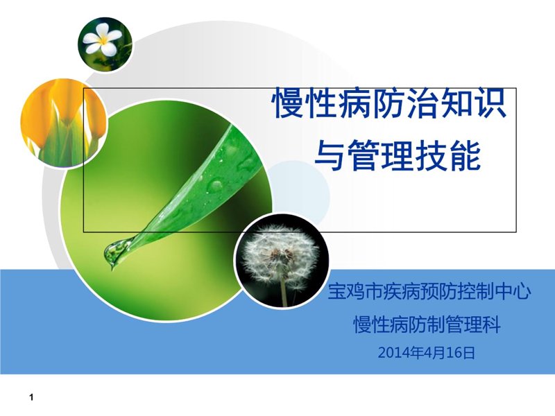 慢性病防治:健康生活的防弹衣